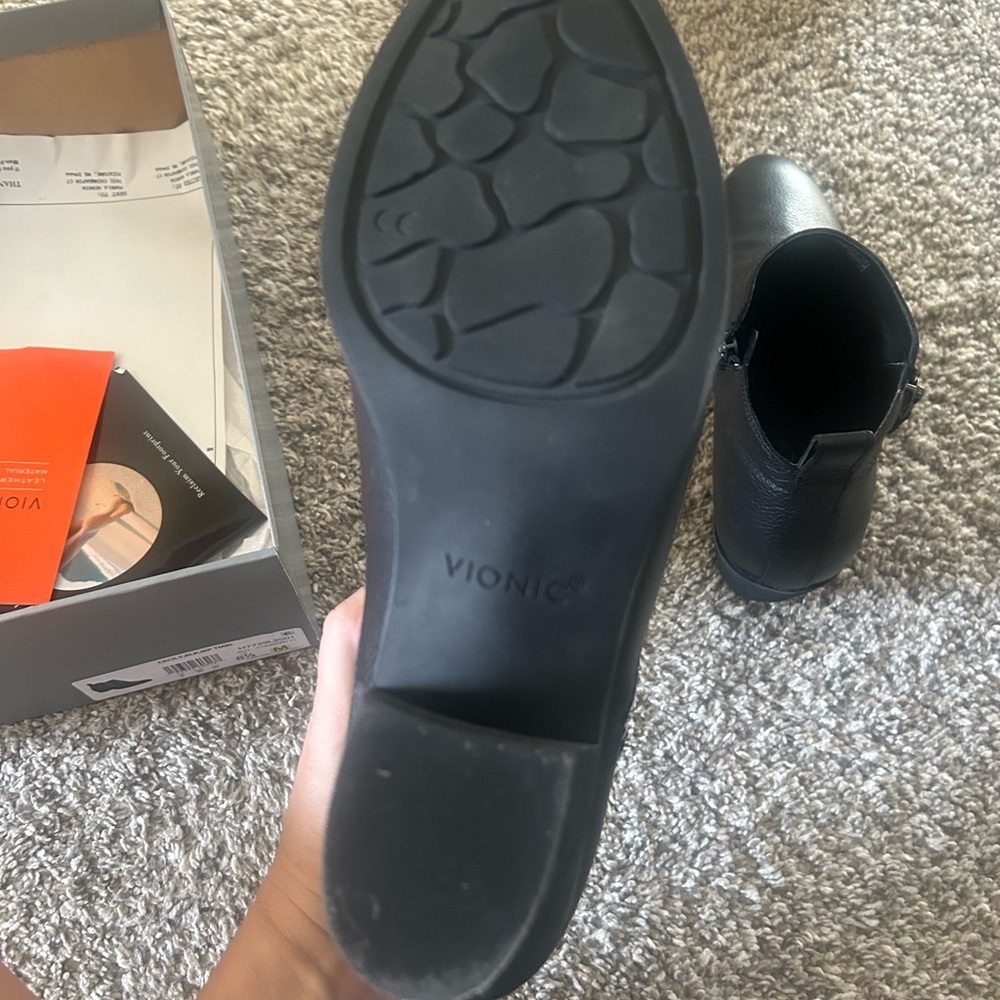 Vionic Black Leather Ankle Booties
Worn once. - Picture 4 of 15
